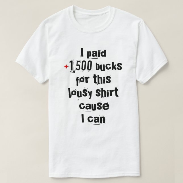 Camiseta brass de la gente muy rica (Diseño del anverso)