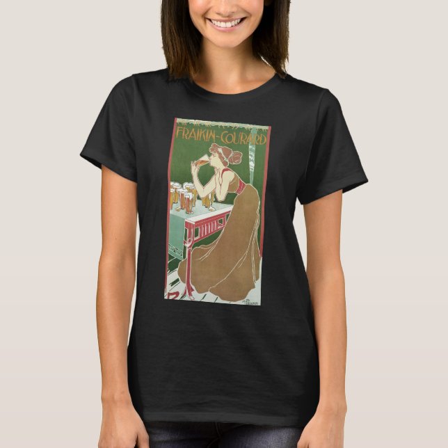 Camiseta Brasserie de estilo Art Nouveau de época Fraikin-C (Anverso)