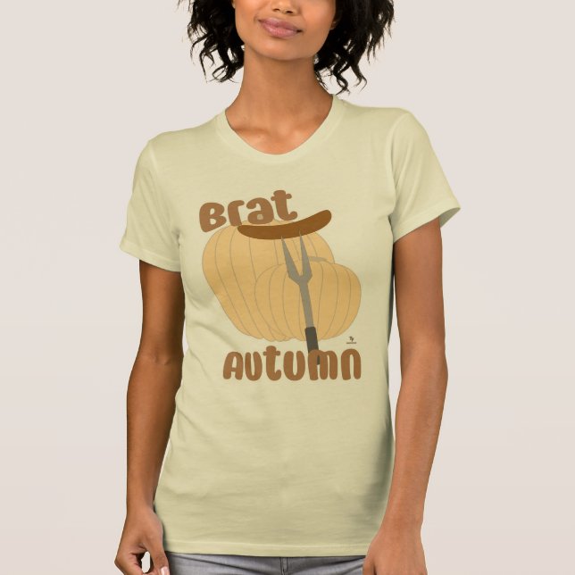 Camiseta Brat Autumn Divertido lema de tendencia (Anverso)