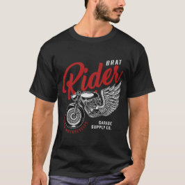 Camiseta Brat Rides Personalizado Motocicletas T-Shirt