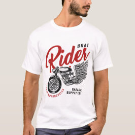 Camiseta Brat Rides Personalizado Motocicletas T-Shirt