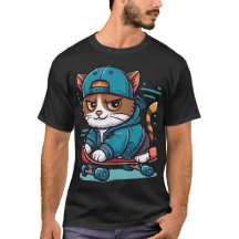 Brata de gato: montando en una patineta