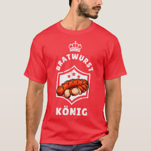 Camiseta Bratwurst Knig Grill Liebhaber Mner