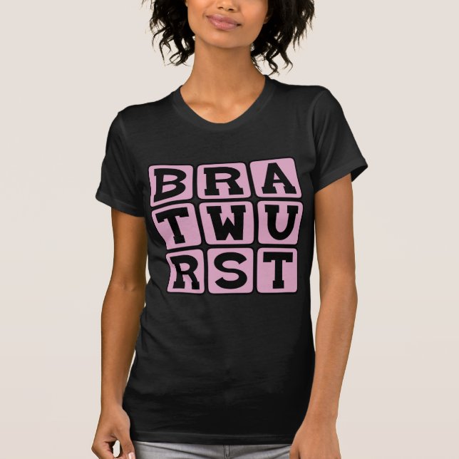 Camiseta Bratwurst, salchicha alemana (Anverso)