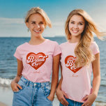Camiseta Braut Und Team Braut Bachelorette Retro Herz<br><div class="desc">Braut Und Team Braut Bachelorette Retro Herz T-Shirt Bride T-Shirt Bachelorette Retro Bride Tee Vintage Bride To Be Bride's Maid BrideTribe</div>