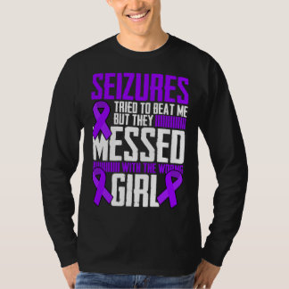 Camiseta Brave Girl Epilepsy Warrior Saying Epilepsy Awaren