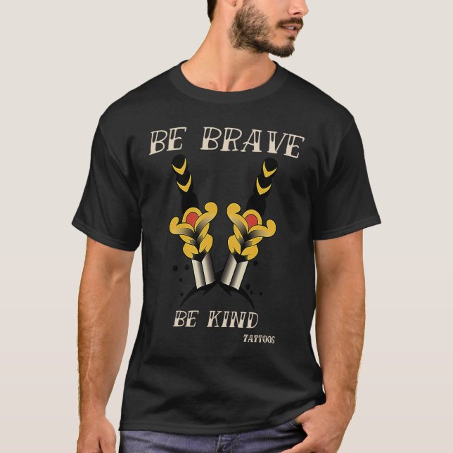 Camiseta Brave Kind Tattoos Diseños Vintage 3 (Anverso)