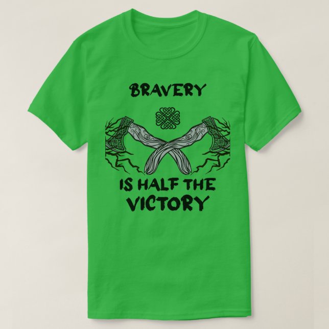 Camiseta Bravery Valhalla Vikings Ax Victoria Lucha (Diseño del anverso)