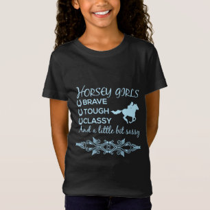 Camiseta Bravo Chica de caballos de clase dura en T-Shir az
