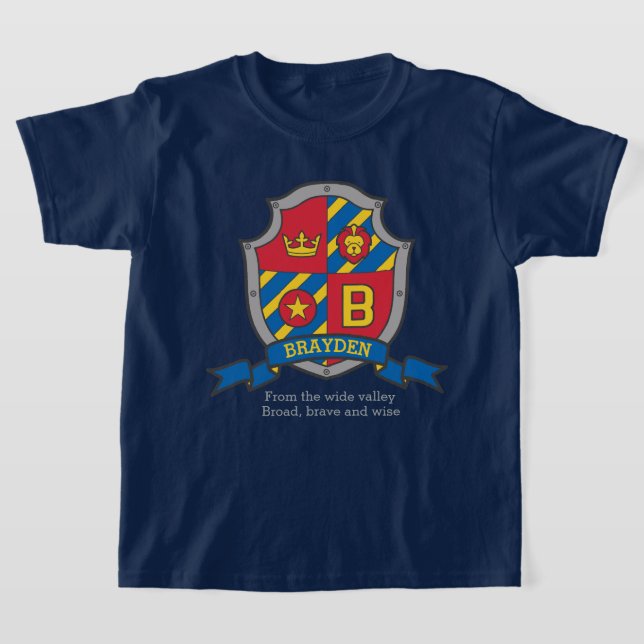 Camiseta Brayboys B nombre y significa escudo de caballeros (Distribución)