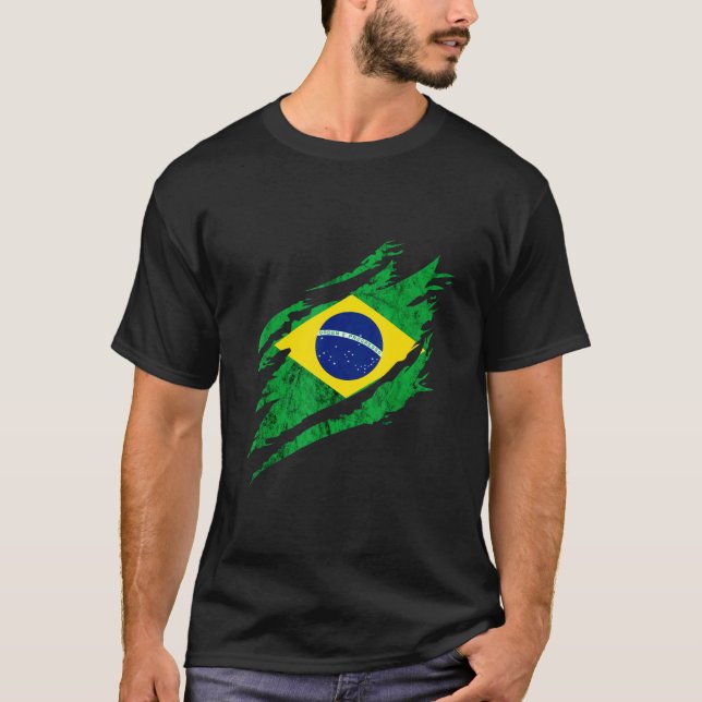 Camiseta Brazil Brazilian Flag Progress Brasilian Brazilian (Anverso)