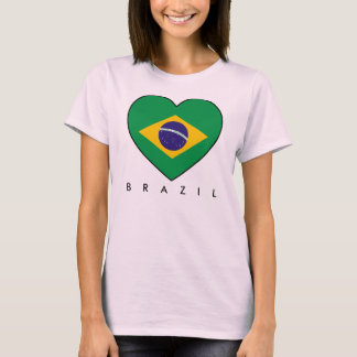Camiseta Brazil Heart Brasil corazón Soccer TShirt