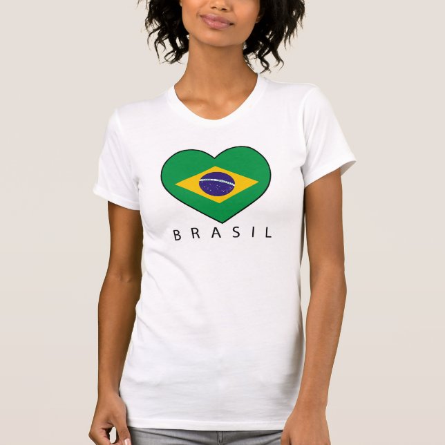 Camiseta Brazil Heart Soccer (Anverso)
