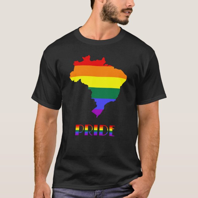 Camiseta Brazil Pride LGBT Gay Pride Month Lesbian Unisex (Anverso)