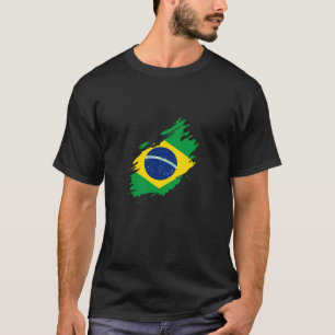Camiseta Brazil Ripped Flag National Pride Sports Fans Braz