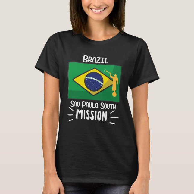Camiseta Brazil Sao Paulo South Mormon LDS Mission Missiona (Anverso)