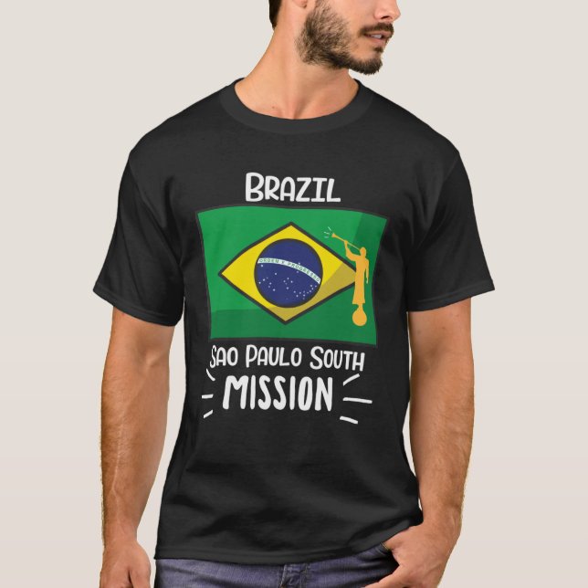 Camiseta Brazil Sao Paulo South Mormon LDS Mission Missiona (Anverso)