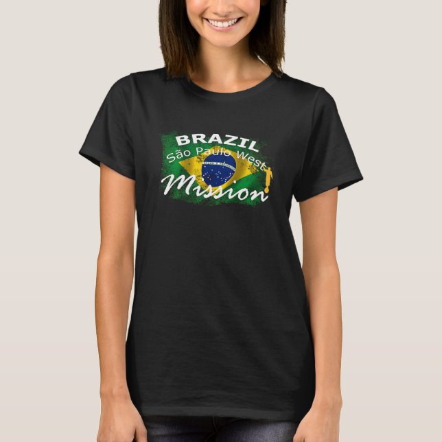 Camiseta Brazil Sao Paulo West Mormon LDS Mission Missionar (Anverso)