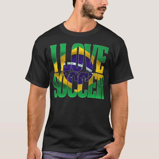 Camiseta Brazil Soccer Design Brazil soccer fan  (Anverso)