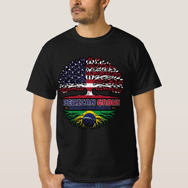 Camiseta Brazilian Brazil US American USA United States (Anverso)