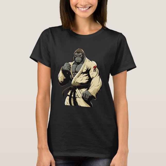 Camiseta Brazilian Jiu Jitsu and Grappling Gorilla (Anverso)