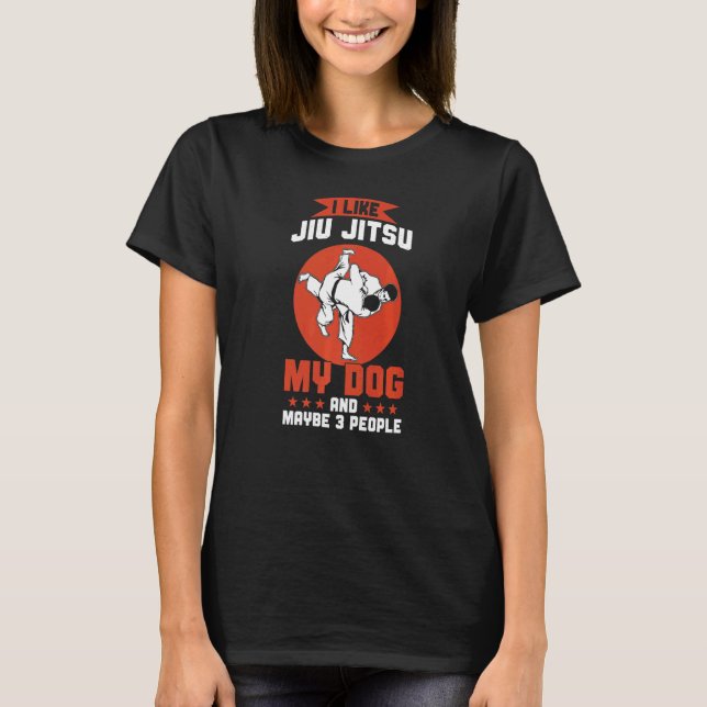 Camiseta Brazilian Jiu Jitsu  I Like Jiu Jitsu My Dog (Anverso)