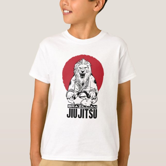 Camiseta Brazilian Jiu Jitsu Lion Red Sunset (Anverso)