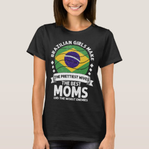 Camiseta Brazilian Mom Brazil Mama Brazilian American