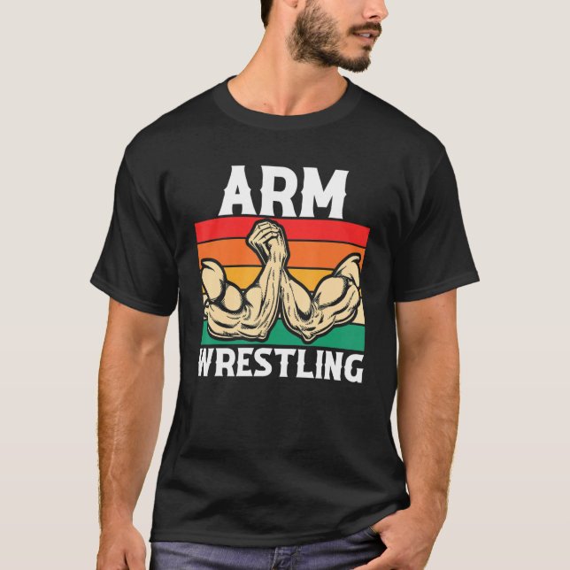 Camiseta Brazo de lucha de muñeca de brazo de brazo torcien (Anverso)