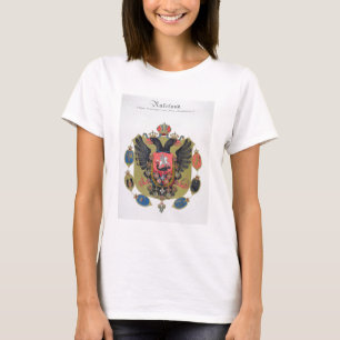 Camiseta Brazos y escudo del estado de Rusia imperial, f