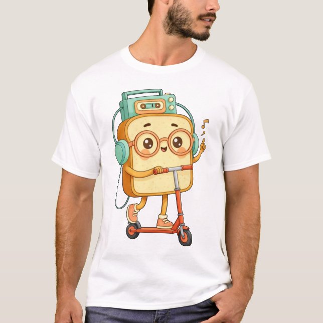 Camiseta Bread Tony- cute scooter T-Shirt (Anverso)