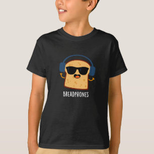 Camiseta Breadphones Funny Bread Pun Dark BG