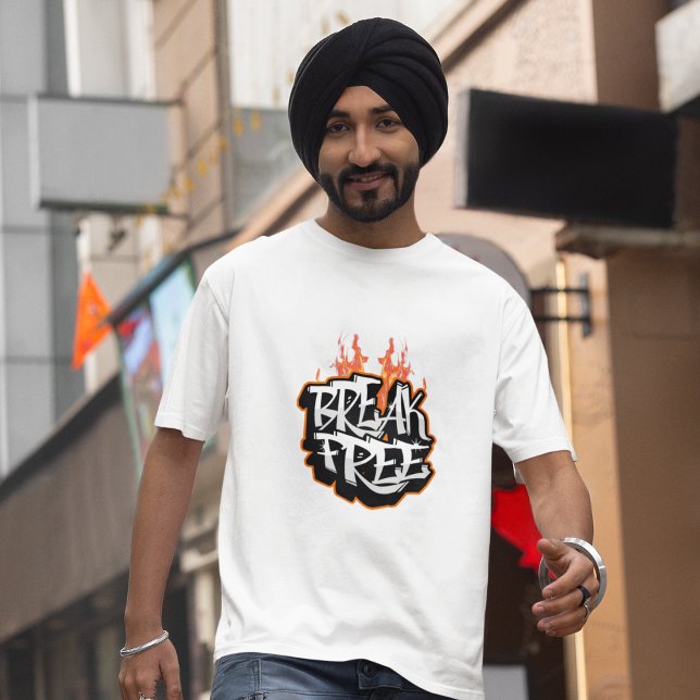 Camiseta Break Free Graffiti Flame T-Shirt (Subido por el creador)