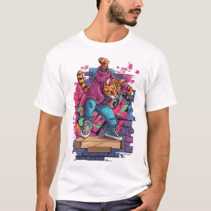 Camiseta Breakdance Meow – Baile de gato de grafiti urbano