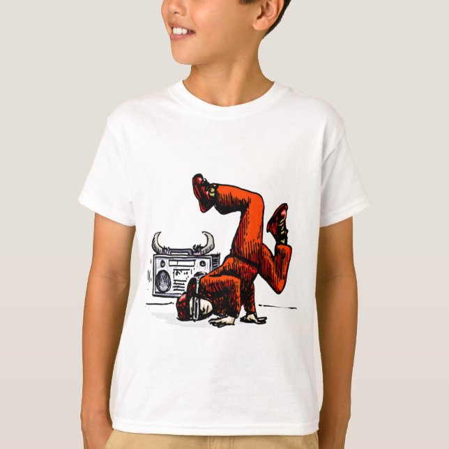 Camiseta Breakdancer y caja Hip Hop (Anverso)