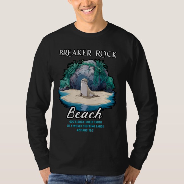Camiseta Breaker Rock Beach La verdad sólida de Dios sobre  (Anverso)