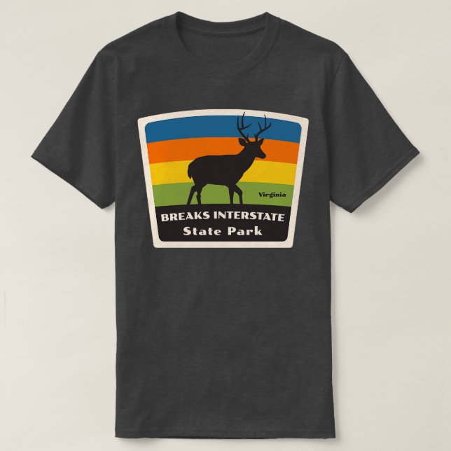 Camiseta Breaking Interstate Park Virginia Roaming Deer (Diseño del anverso)