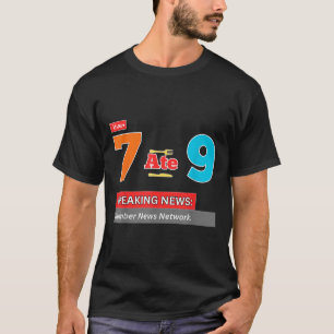 Camiseta Breaking News 7 Comió 9 Chiste Divertido de Matemá