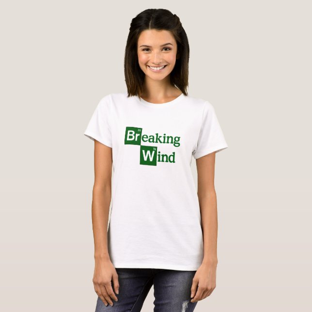 Camiseta Breaking Wind graciosa parodia de mal gusto (Anverso completo)
