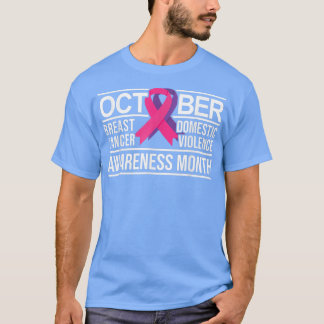 Camiseta Breast Cancer and Domestic Violence Awareness