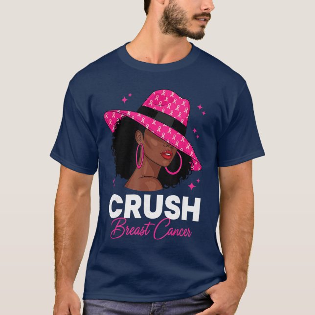 Camiseta Breast Cancer Awareness African American Afro Wome (Anverso)