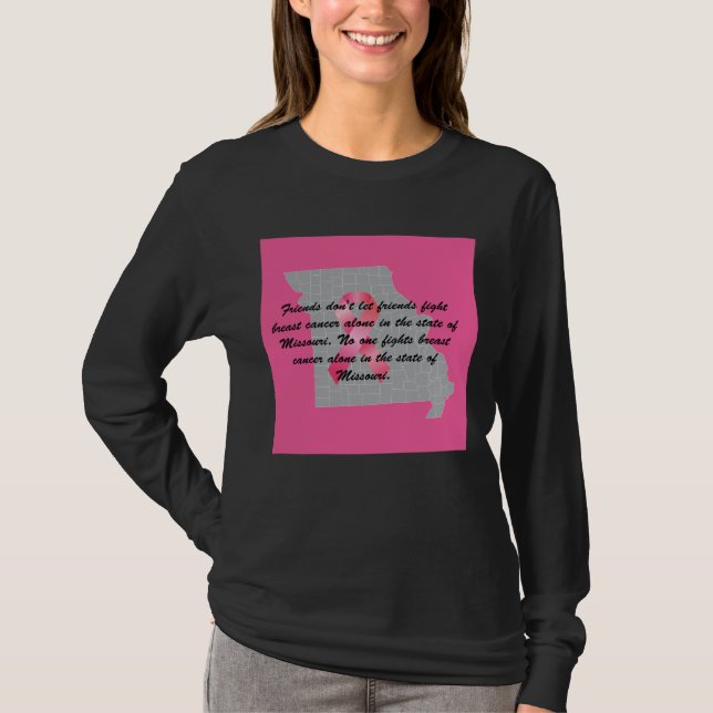 Camiseta Breast Cancer Awareness in Missouri T-shirt  (Anverso)