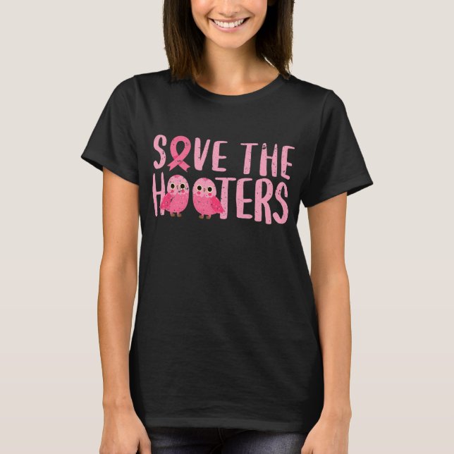 Camiseta Breast Cancer Awareness Month Save The Hooters (Anverso)