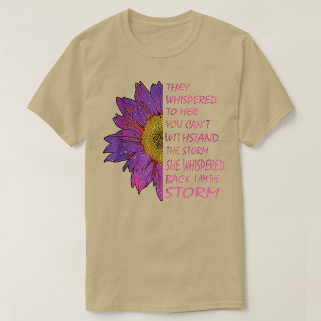 Camiseta Breast Cancer Awareness Motivation Quote Pink Sunf (Diseño del anverso)