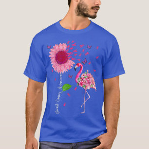 Camiseta Breast Cancer Awareness Pink Flamingo Sunflower Ri