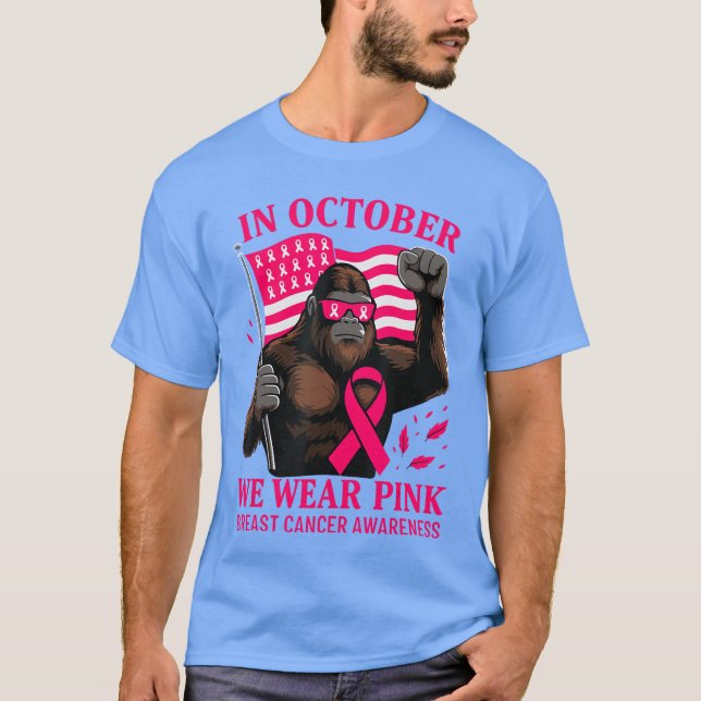 Camiseta Breast Cancer Halloween in October We Wear Pink gi (Anverso)