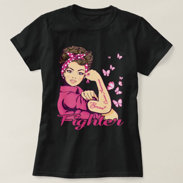 Camiseta Breast Cancer Warrior Awareness Tee Support Believ (Diseño del anverso)