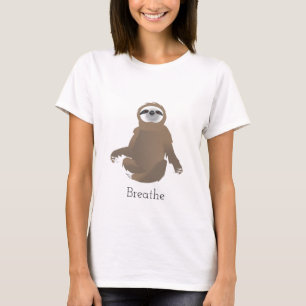 Camiseta Breathe and Do Yoga Brown Sloth