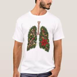 Camiseta Breathe In the Season – Floral Lungs Christmas