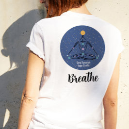 Camiseta Breathe Meditation Yoga Instructor Blue T-Shirt